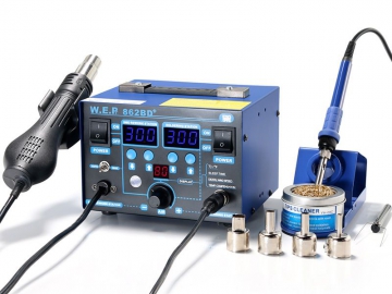 2in1 Hot Air Soldering Rework Station with High Power Soldering Heater, Item WEP-862BD 