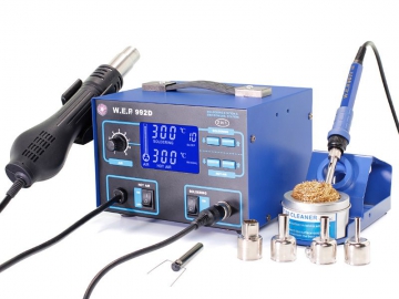 Hot Air Soldering and Desoldering Rework Station With LCD Display, Item WEP-992D 992D 