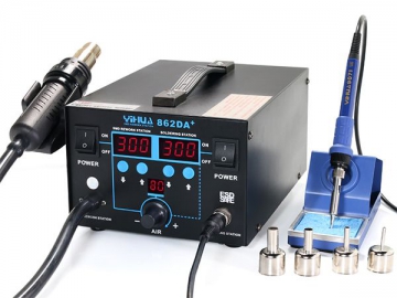 YIHUA-862DA  2 in 1 SMD Hot Air Rework Station with Soldering Iron