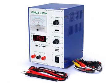 YIHUA1503D with 5V USB 15V 3A dc power supply regulated DC power supply