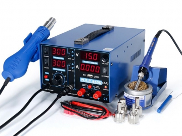 USB 3A Soldering Rework Station with four LED Display and Power Supply, Item WEP-853D