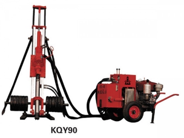 KQY90 Pneumatic-Hydraulic DTH Drilling Rig