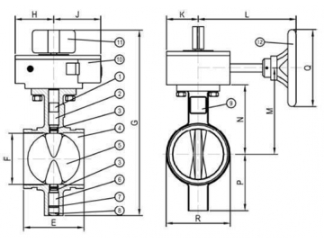 UL FM Grooved-end Butterfly Valve with Tamper Switch
