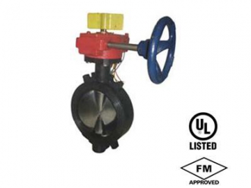 UL FM Wafer Type Butterfly Valve with Tamper Switch