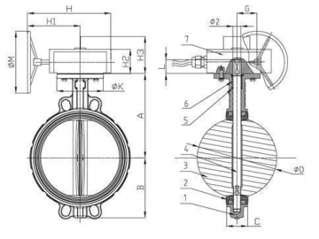 UL FM Wafer Type Butterfly Valve with Tamper Switch