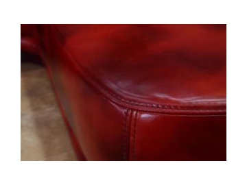 B010 Red Leather Sectional Sofa