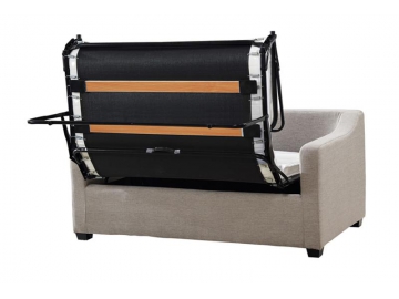 2-Seat Leather Sleeper Sofa
