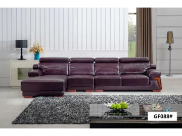 GF088 Living Room Leather Sectional Sofa
