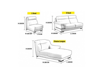 GF098 Modern Leather Sectional Sofa