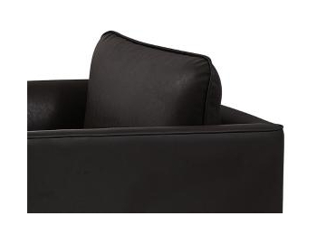 Black Leather Office Sofa