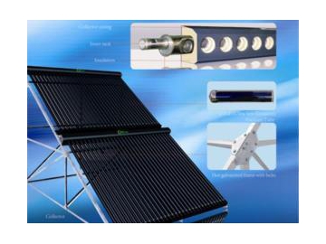 Solar Collector with Connecting Pipe (Vertical)