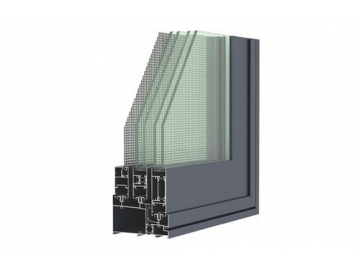 Aluminum Sliding Window with Flyscreen, GDT128A