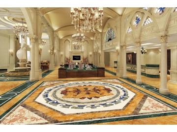 Giallo Siena Marble Tile  (Porcelain Wall Tiles, Floor Tiles, Porcelain Indoor Tile, Outdoor Tile)