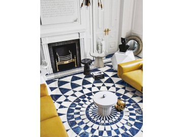 Diamond Blue Marble Tile  (Ceramic Floor Tile, Wall Ceramic Tile, Indoor Ceramic Tile, Outdoor Tile)