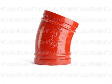 22.5 Degree Grooved Pipe Elbow Fittings