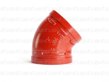 45 Degree Grooved Pipe Elbow Fittings