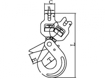 G80 Clevis Swivel Self Locking Hook with Bearing