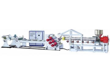 Plastic Sheet, Volumetric Inclined 3-Rolled Sheet Extrusion Line