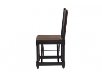 Dining Room Wood Frame Leather Chair