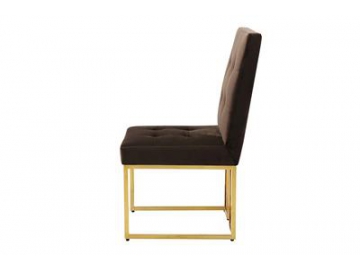 Metal Frame Fabric Dining Room Chair