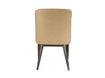 Birch Wood Frame Fabric Armless Chair