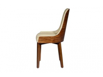 High Back Walnut Wood Office Chair