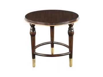 Antique Round Wood Side Table
