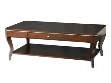 Rectangular Storage Wood Tea Table