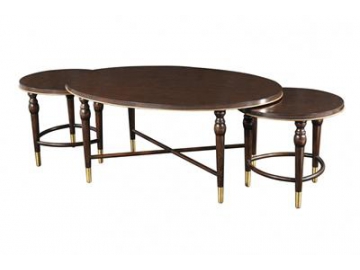 Oval Wood Tea and Coffee Table
