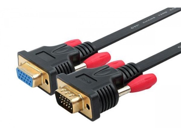 15-Pin VGA Cable, Flat Extension Cable