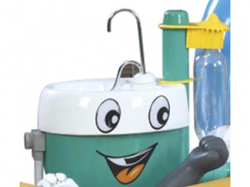 A8000-IB Pediatric Dental Chair   (children dental unit with dinosaur chair and smiling cat side box)