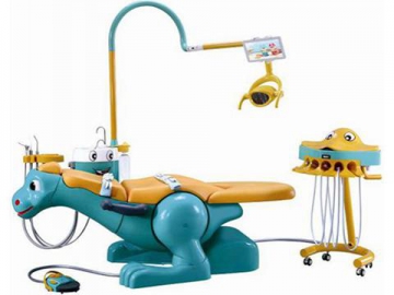 A8000-IIB Pediatric Dental Chair   (children dental unit with smiling dinosaur chair)