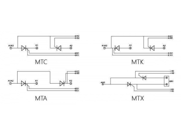 300A-800A MTC MTK MTA MTX Thyristor Switching Module
