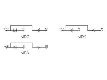130A-180A MDC MDA MDK Rectifier Diode Module