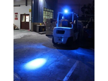 2 LEDs Vertical Blue Forklift Safety LED Spotlight