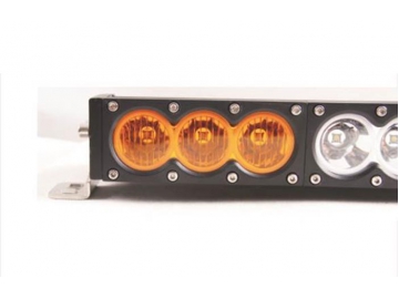 Single Row LED Light Bar with White Amber 10W Cree LEDs