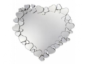Heart Shape Fiberboard Framed Mirror