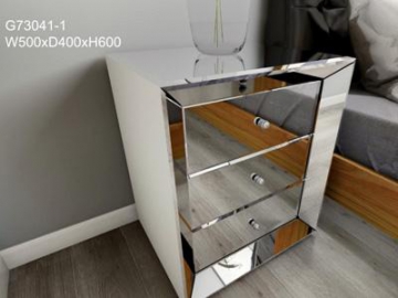 Mirrored Nightstand, Bedside Table