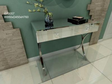 Mirror Glass Decorative Entryway Table