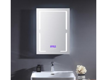 Glass Frameless Wall Mirror with LED Backlit Light