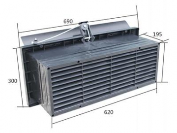 Air Inlet, Model FC-3 Vent Grill