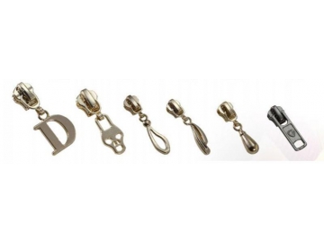 Unlocking Zipper Slider, Metal Zipper Pull
