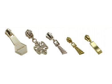 Unlocking Zipper Slider, Metal Zipper Pull