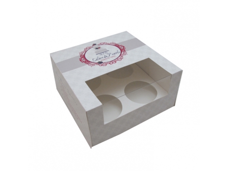 Paperboard Cupcake Box, Custom Printed Paper Box