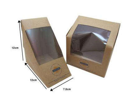 Sandwich Box, Paperboard Food Boxes with Window