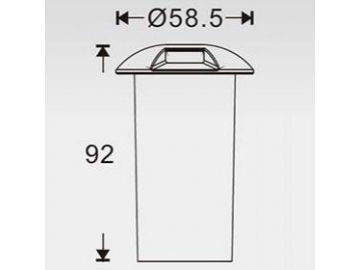 SC-F109 Dome Aluminium LED Deck Light, 1-4 Way Inground Deck Lighting