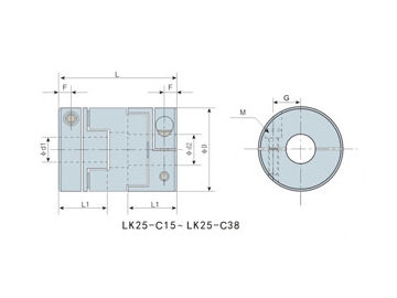 LK25-2 Oldham Coupling - Clamp Type