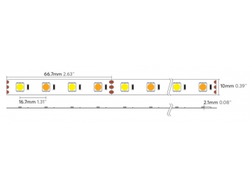 Waterproof IP62 High-CRI 90 White Dimmable LED Strip Light