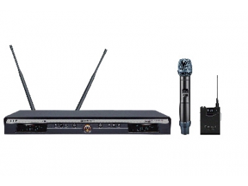 UR-222D Antenna diversity dual channel wireless microphone system