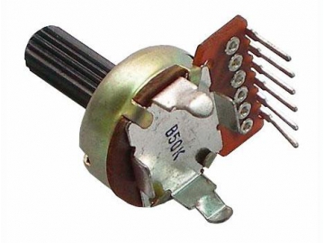 17mm Insulated Shaft 2 Gang Carbon Film Potentiometer, WH172 Series
